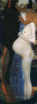 Hoffnung I Gustav Klimt Nacktheit Impressionismus Ölgemälde